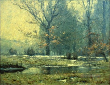  indian - Creek im Winter Impressionist Indiana Landschaften Theodore Clement Steele